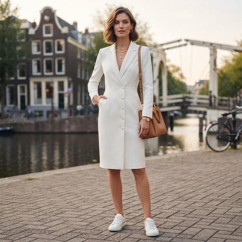 Sukienka typu blazer damska | Elegancka sukienka